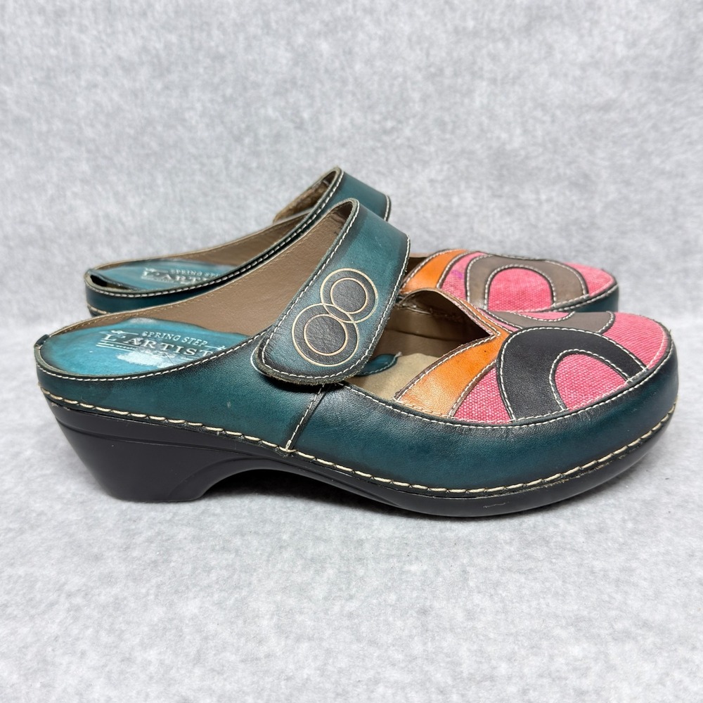 L'Artiste By Spring Step Maureen Womens Size 38 US 7.5-8 Clog Shoes Multicolor